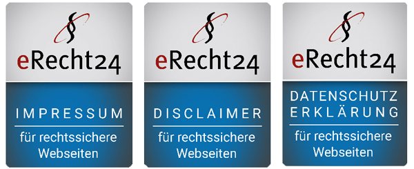 eRecht24 Siegel für rechtssichere Websites